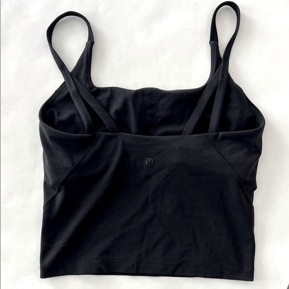 Lululemon Strappy Nulu Shelf Bra Sports Tank Top Black Size 6 - Picture 4 of 8
